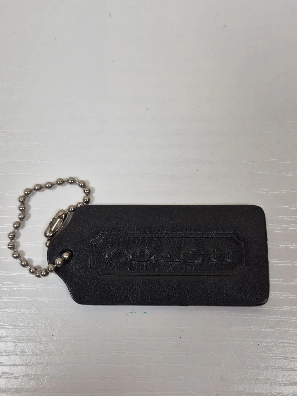 Vintage Coach Black Leather Hangtag